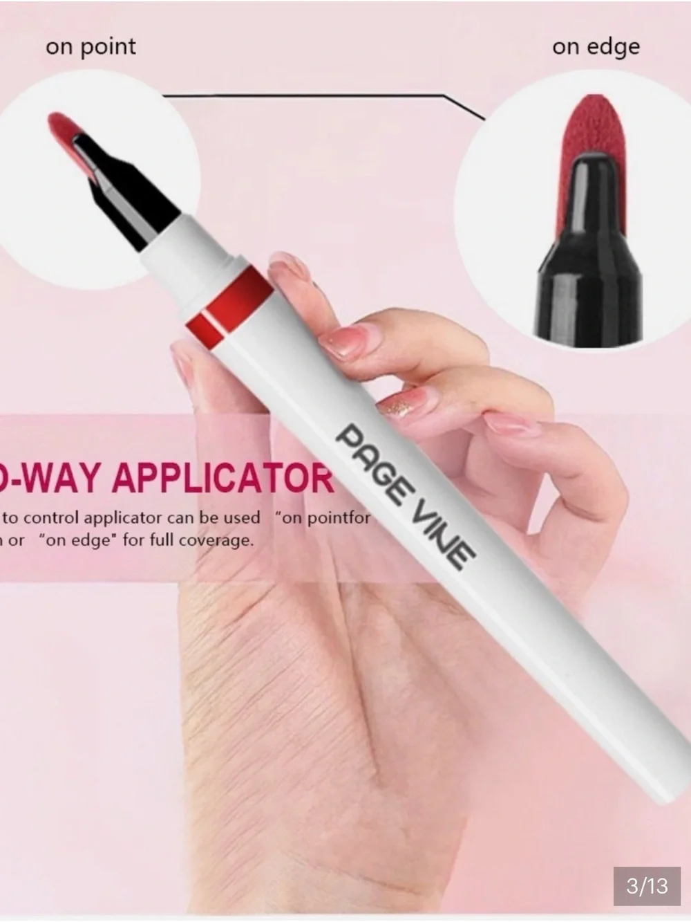 PAGE VINE Calligraphy Lip Stain Ripe Berry Gloss Liquid Waterproof 0.03 fl oz